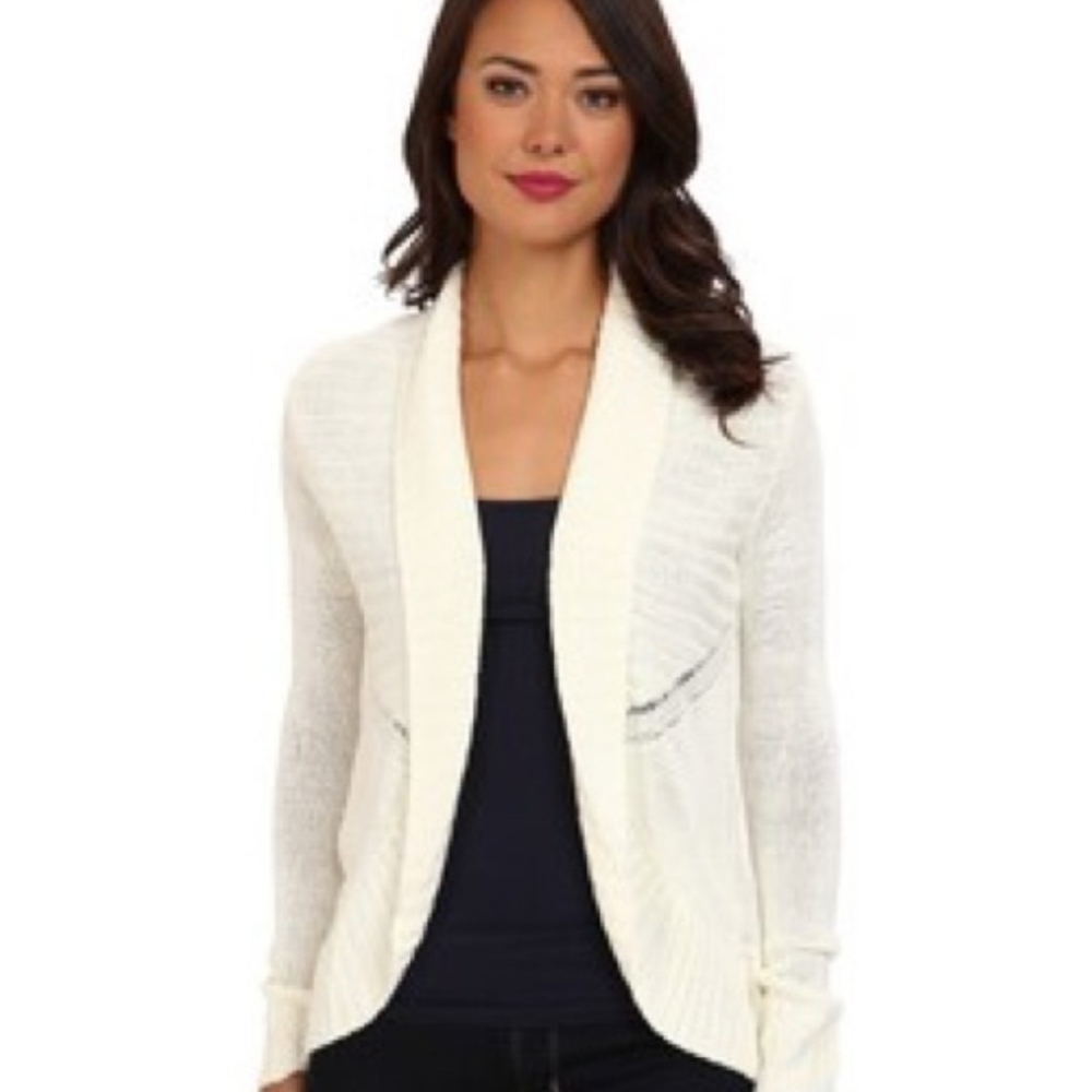 Lilly Pulitzer Meryl Shawl Collar Cardigan Cream